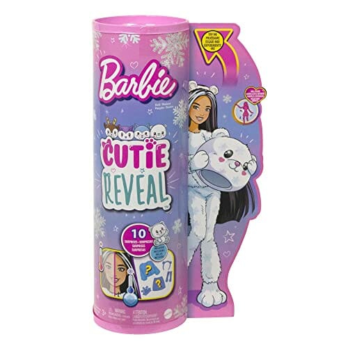 "HJL64 Barbie Cutie Reveal Zimowa Kraina Lalka z Misiem Polarnym i 10 Niespodziankami" - obrazek 2