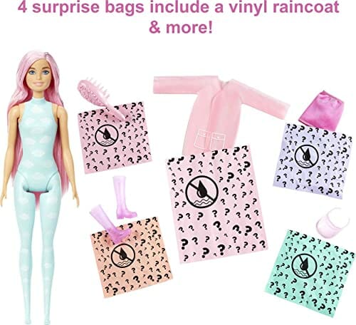 "Lalka Barbie Color Reveal - 7 Niespodzianek, Farbka z Chmurkami, Zmiana Koloru, HCC57" - obrazek 4