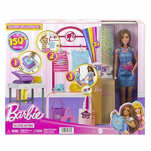 Barbie Projektantka mody Zestaw z lalką, stojakiem, przyrządem do twor - obrazek 2
