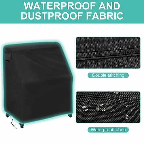 AXPQHL Drewniany koc kuchenny, koc kuchenny z tkaniny Oxford 600D, koc kuchenny na zewnątrz, wiatroszczelny, odporny na deszcz, promieniowanie UV i rozdarcia, 110 l x 50 W, 98 H CM - obrazek 3