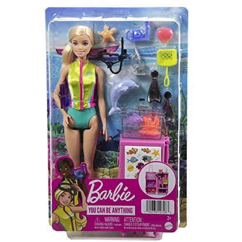 Barbie HMH26 - Lalki i akcesoria, Lalka biolog morski (blondynka) i mo - obrazek 2
