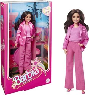 Kolekcjonerska Barbie Lalka Gloria HPJ98 w Trzyczęściowym Różowym Kombinezonie