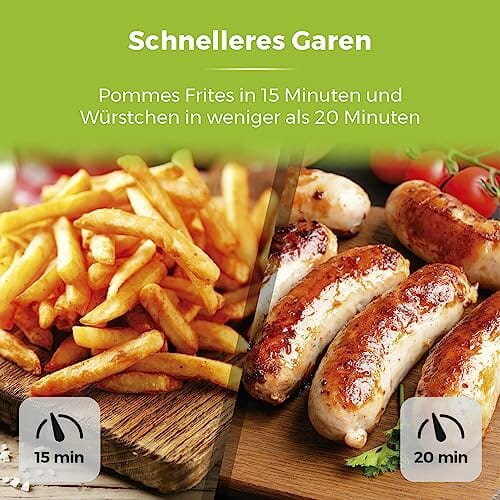 Tower T17039 Xpress Pro 5-in-1 Digitale Heißluftfritteuse mit Schneller Luftzirkulation, 60-Minuten-Timer - Airfryer Heißluftfritteuse XXL 11 l - 2000W - Schwarz - obrazek 7
