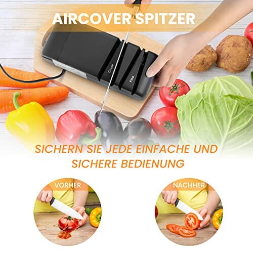 "2-Stopniowa Elektryczna Ostrzałka do Noży - Wielofunkcyjna, Do Domu" - obrazek 4