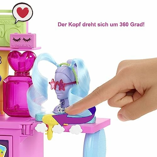 Zestaw Barbie Extra GYJ70: Toaletka, Lalka Piesek, 45+ Elementów! - obrazek 4