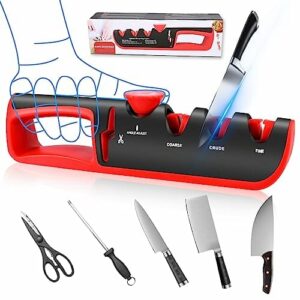 Ręczna Ostrzałka do Noży Dreamhigh - Czarna Czerwona