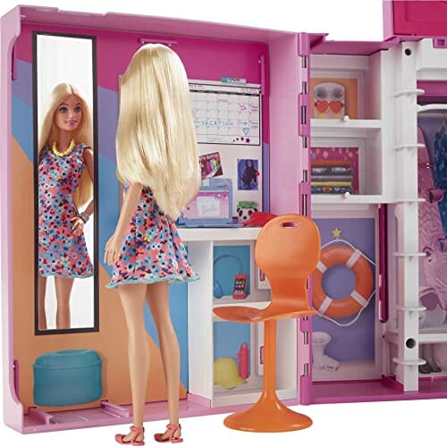 Barbie Garderoba Barbie Zestaw do zabawy Lalka blondynka i szafa (60 c - obrazek 4