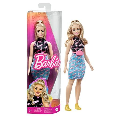 Barbie Fashionistas Lalka (blondynka) o krągłych kształtach w stroju z