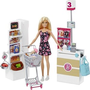 Lalka Barbie FRP01 z Ruchomym Sklepikiem i Kasą