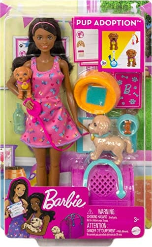 Barbie HKD87 - Zestaw do zabawy w adopcję lalki i szczeniaka z lalką b - obrazek 2