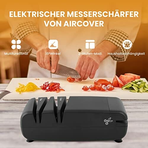 "2-Stopniowa Elektryczna Ostrzałka do Noży - Wielofunkcyjna, Do Domu" - obrazek 7