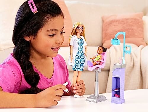 Barbie Linia Kariera Dentystka Zestaw z lalką i akcesoriami, HKT69 - obrazek 6