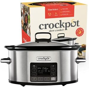 Crock-Pot Timeselect Wolnowar, Srebrny, 5.6 l