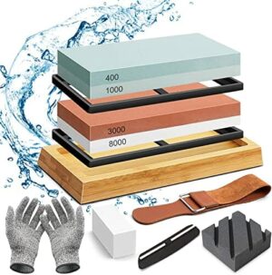 kamień szlifierski zestaw 9 w 1, dwustronna ostrzałka do noży 400/1000