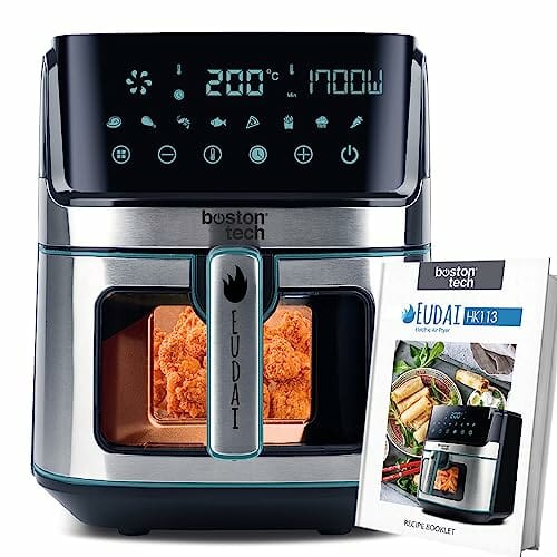 EUDAI Frytkownica powietrzna 6.5L, Frytkownica bezolejowa z oknem, 8 p