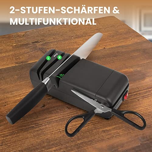 "2-Stopniowa Elektryczna Ostrzałka do Noży - Wielofunkcyjna, Do Domu" - obrazek 6