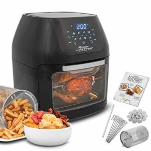 Mediashop Air Fryer Multi-Function – Heißluft-Fritteuse zum Frittieren ohne Öl – 6-in-1 auch als Dörrautomat, zum Grillen u. v. m. – bis zu 80% weniger Fett, Schwarz