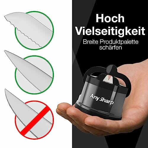 AnySharp Pro metalowa ostrzałka do noży z przyssawką, Szary - obrazek 5