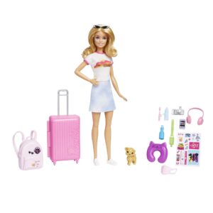 Barbie Malibu w podróży; Zestaw podróżny z lalką Barbie "Malibu" Rober
