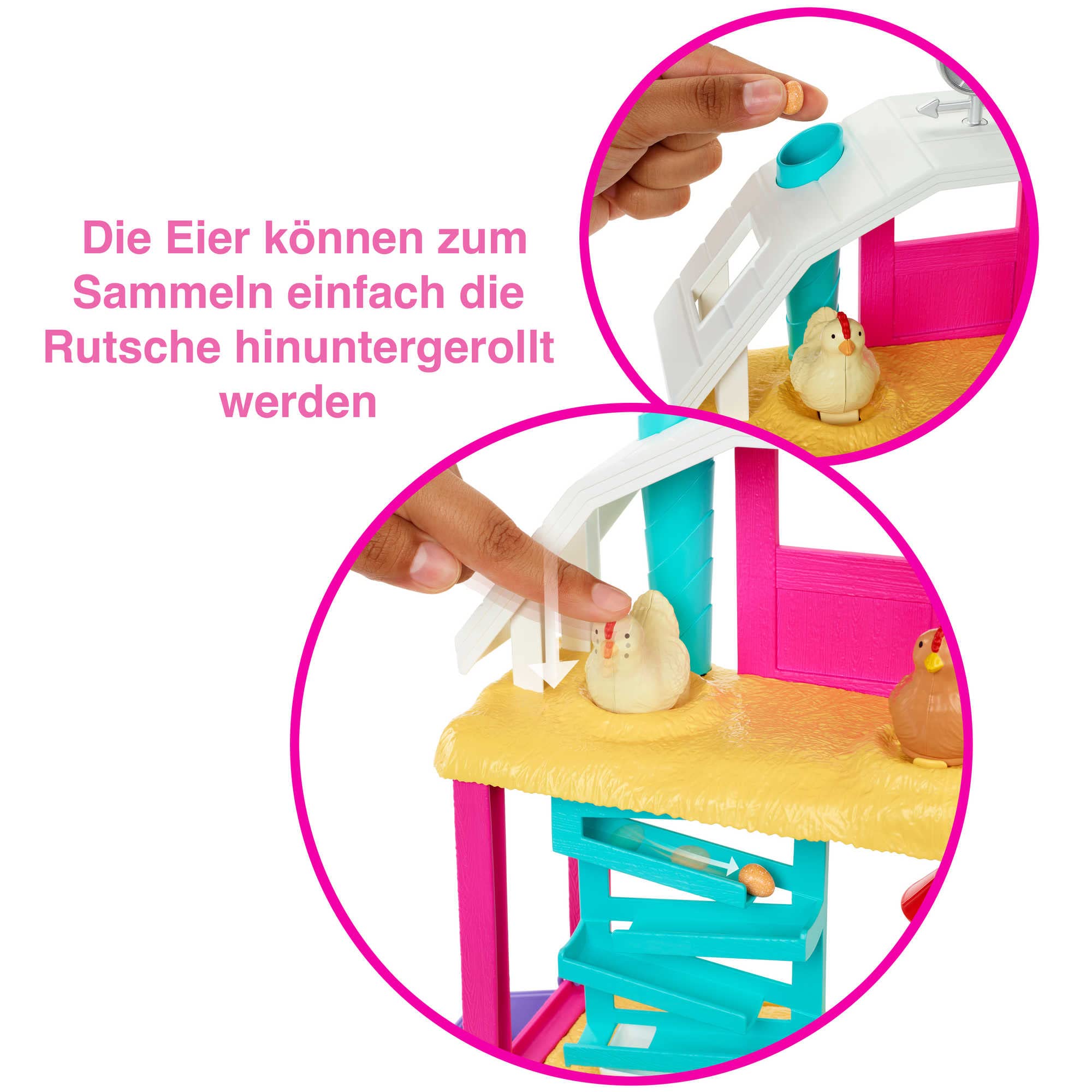 Barbie Farma radosnych kurek Zestaw z lalką Barbie drobną brunetką, ma - obrazek 4