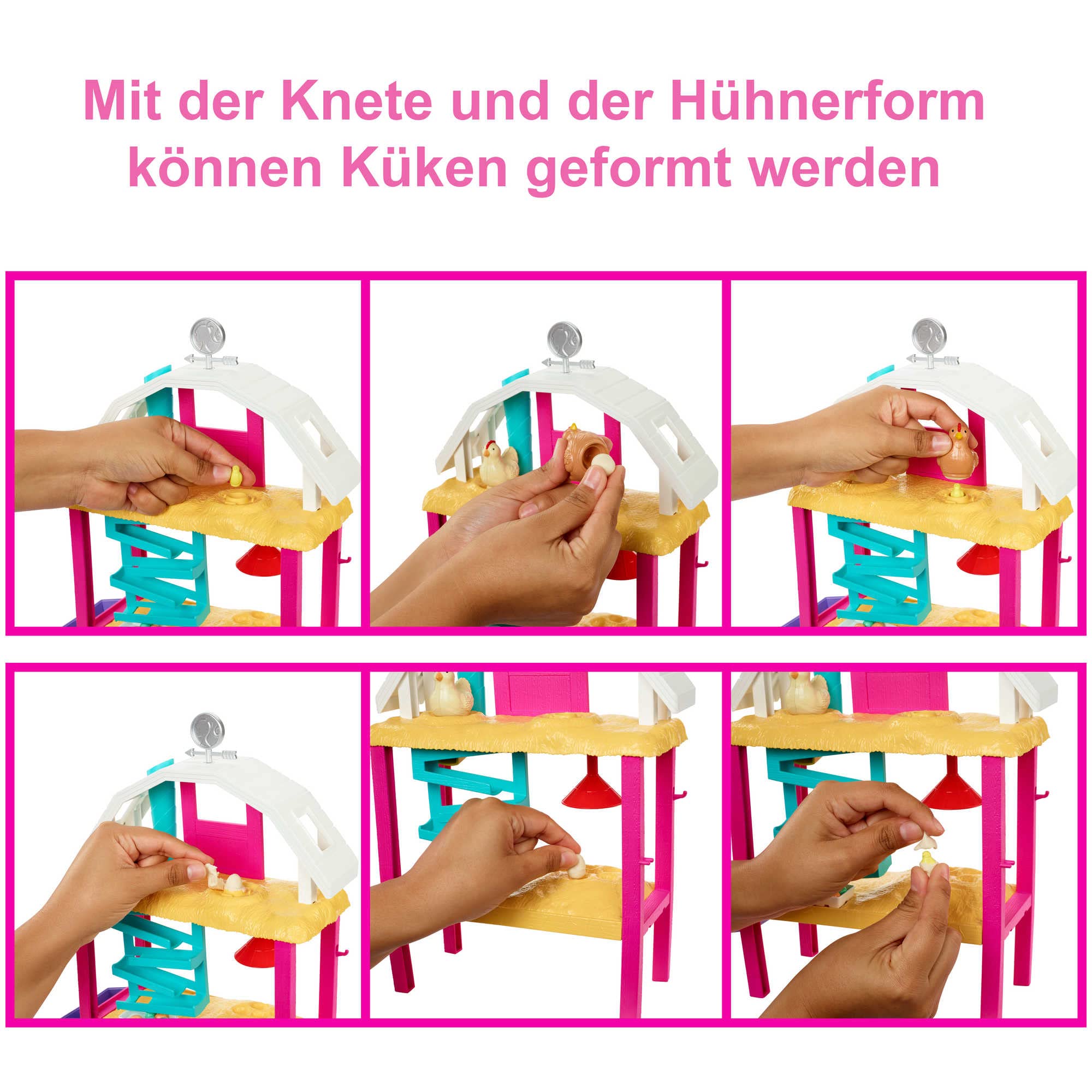 Barbie Farma radosnych kurek Zestaw z lalką Barbie drobną brunetką, ma - obrazek 5