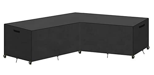 Abdeckung Gartenmöbel L-Form, (Linke Kurz-Rechte Lang) Ecksofa Abdeckplane, Lounge Abdeckung, Abdeckplane Gartenmöbel, Wasserdicht, Winddicht, UV-Beständiges, Loungemöbel Abdeckhaube (216x216x85/80cm)