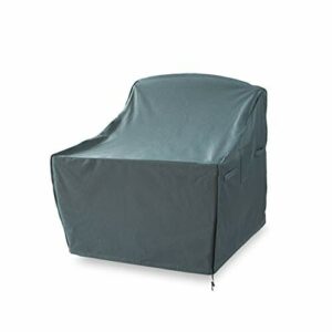 Lumaland Abdeckung für Patio Stühle 84,9 x 66,8 x 88,9 cm robuste Schutzhülle für Gartenmöbel Oxford 600D 280 g/m² Wasserdicht Witterungsbeständig Winterfest in Grün/Grau