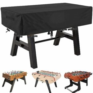 Kickertische Abdeckplane,Tischfußball Abdeckung, Kickertisch Abdeckung besteht aus 600D Oxford-Stoff,Winddichte, regensichere, UV-beständige und reißfeste Indoor Outdoor Desktop Spiel Tischabdeckung