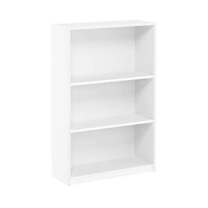 Furinno JAYA Simple Home 3-poziomowy regał z regulowaną półką, biały