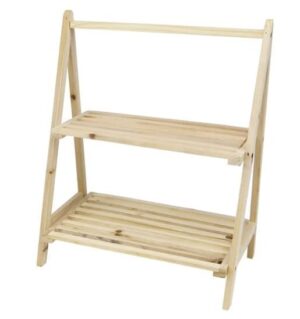 Drewniany stojak na książki 2-poziomowe schody regały do