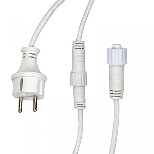 MU LED Chain Light Chain 10 LAMPHOLDER E27 5/10 MT Cable Black/White IP54 Outdoor Garden Wedding (White, 10) - obrazek 4