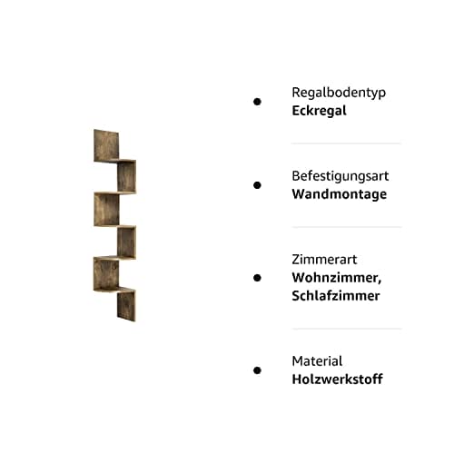 WOLTU Regał ścienny regał narożny na płyty CD DVD regał na - obrazek 2