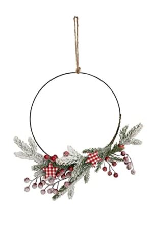 HEITMANN DECO - Wieniec z jemiołą - ok. 40 x 40 cm - dekoracja bożonarodzeniowa