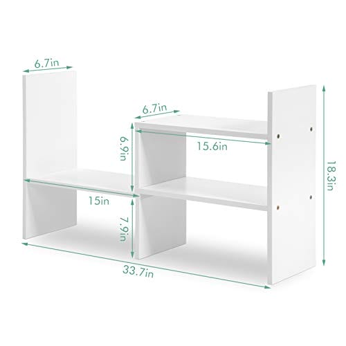AYNEFY Regał na biurko regulowany regał na książki mini - obrazek 8