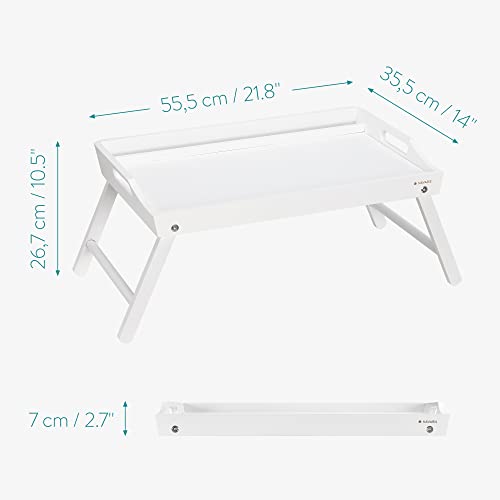 Navaris Bed Tray Table - Breakfast in Bed Tray with Folding - obrazek 3