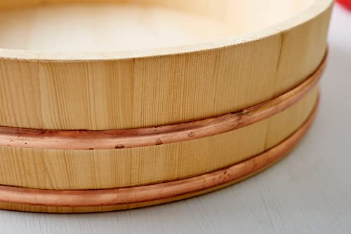 Reishunger miska drewniana Hangiri (średnica 39 cm) - idealna do sushi - obrazek 4