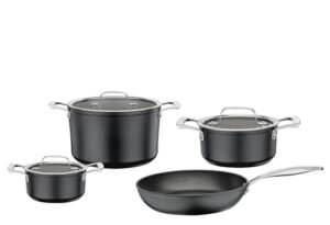 Spring Meridian Intense Pro Zestaw Garnków i Patelni, Aluminium, Czarn