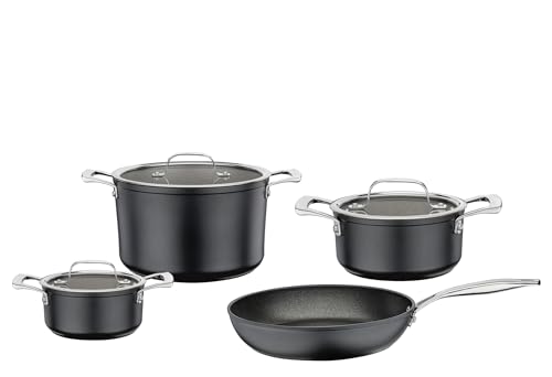 Spring Meridian Intense Pro Zestaw Garnków i Patelni, Aluminium, Czarn