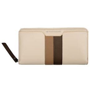TOM TAILOR Damski fioletowy portfel mieszany beżowy jeden
