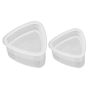 ZQO Trójkątna forma do sushi - Łatwa w użyciu, DIY, Dwa rozmiary, Łatwa do czyszczenia, Łatwa do przechowywania