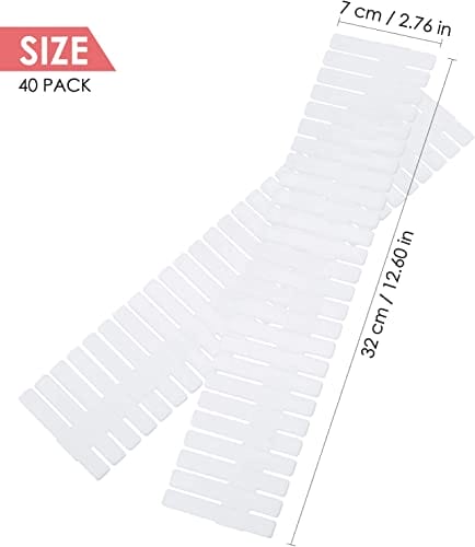 40 szt., regulowane przegródki do szuflady, organizer na bieliznę, ska - obrazek 7