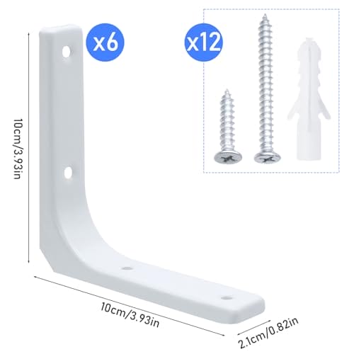 6 Stück Schwarz Regalträger ,Wandhalterungen Schwerlast 100 - obrazek 7