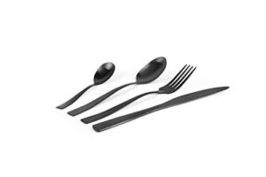 Excelsa Shadow Black zastawa stołowa, 16-częściowa, stal nierdzewna 18