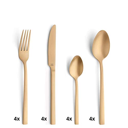 16-częściowy zestaw sztućców złoty PVD w etui B&R - obrazek 7