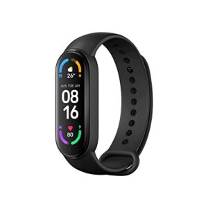 Mi Band 6 Inteligentna opaska 6 Czarny - 1,56" ekran AMOLED, monitorowanie SpO2, 30 trybów sportowych, antybakteryjna bransoletka Ag+, 14 dni pracy baterii