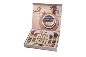 Otto Koning Berlin. Sztućce złote na 6 osób 30-częściowy