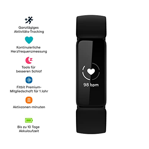 Fitbit Inspire 2 Health - Monitor aktywności z oceną gotowości do treningu i 10-dniowym czasem pracy baterii - obrazek 6