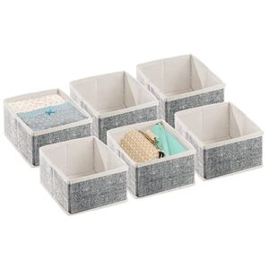 mDesign zestaw 6 pudełek do przechowywania – szuflady do