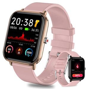 Smartwatch dla mężczyzn Fitness Tracker damski wodoszczelny IP68 pulsometr powiadomienia krokomierz 17 cala zegarek sportowy licznik kalorii do systemu Android i iOS - Monitor aktywności z 24 trybami sportowymi i ponad 200 cyferblatami
