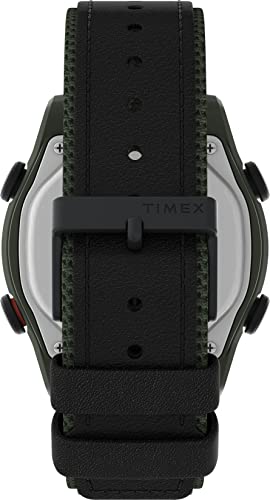 Timex Expedition Rugged - Męski zegarek cyfrowy 43mm, skórzany pasek, chronograf, INDIGLO, wodoodporny - obrazek 3